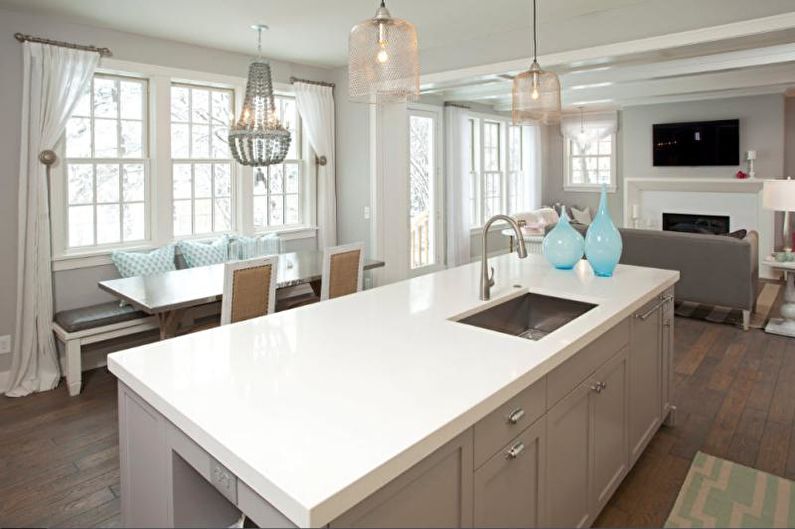 Tulle in the kitchen - photo