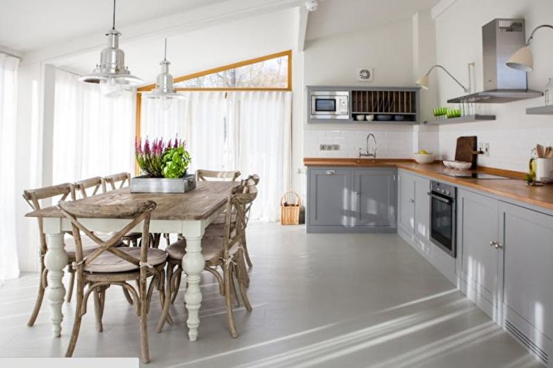 Tulle in the kitchen - photo
