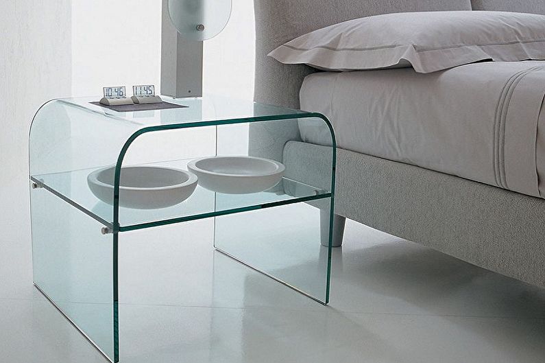 Types of glass coffee tables - Depending on size and shape
