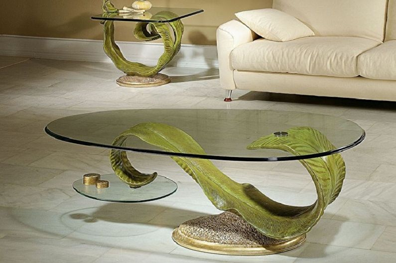 Glass coffee tables - photo