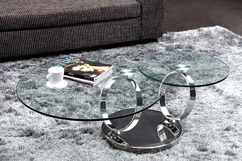 Glass coffee tables - photo