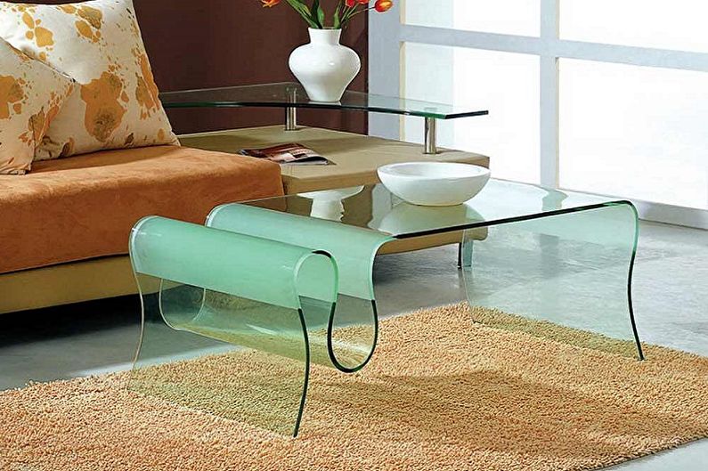 Glass coffee tables - photo
