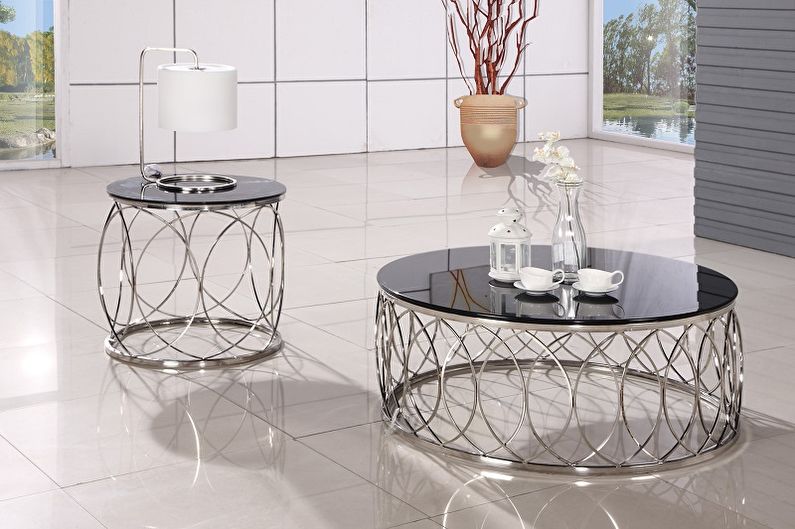 Glass coffee tables - photo