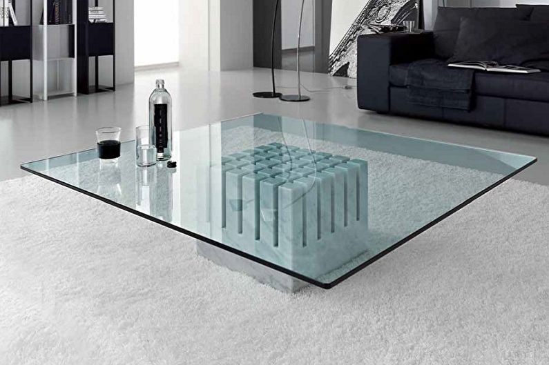 Glass coffee tables - photo