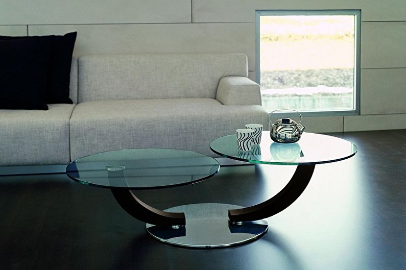 Glass coffee tables - photo