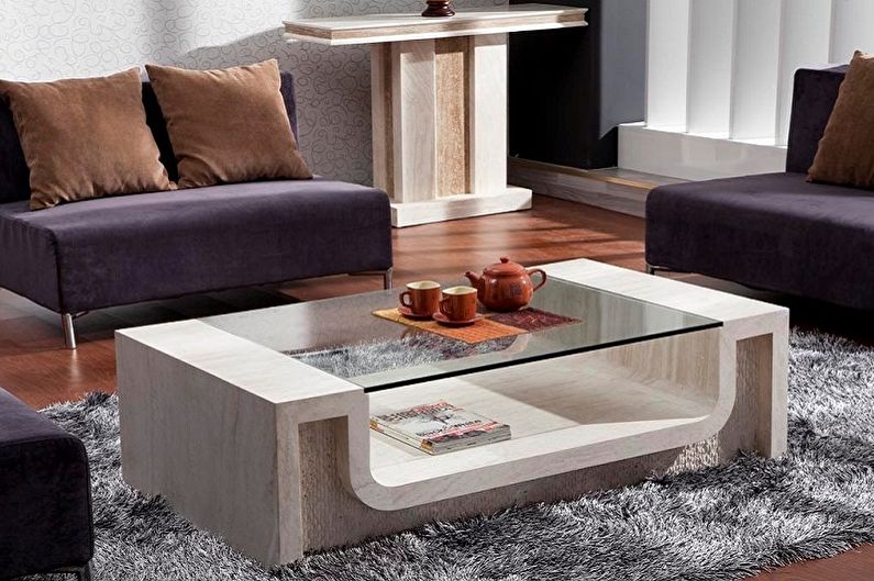 Glass coffee tables - photo