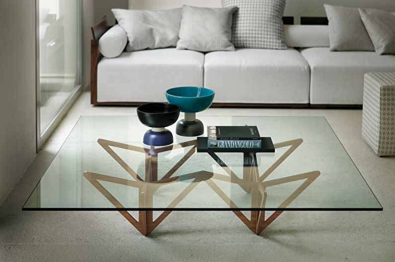 Glass coffee tables - photo