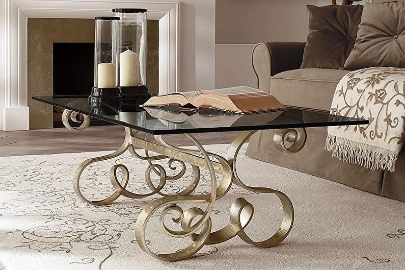 Glass coffee tables - photo