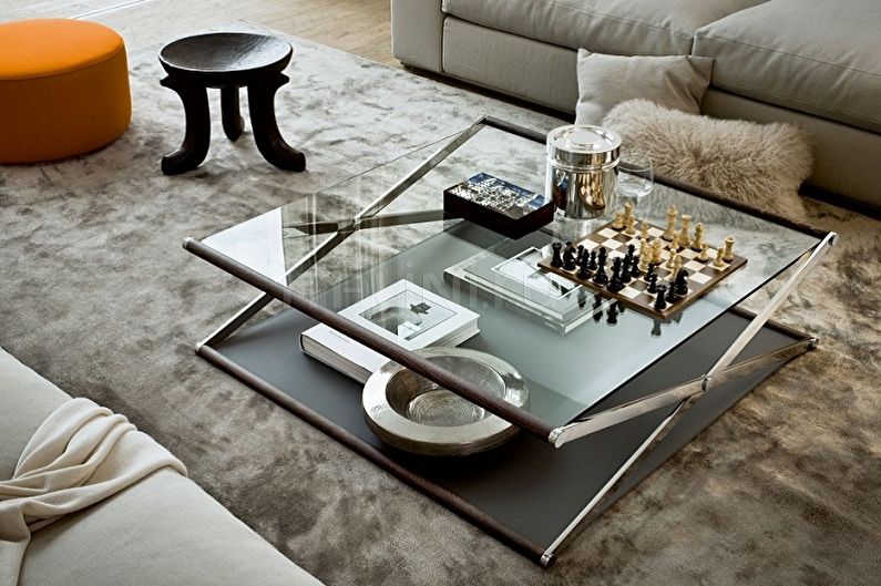 Glass coffee tables - photo
