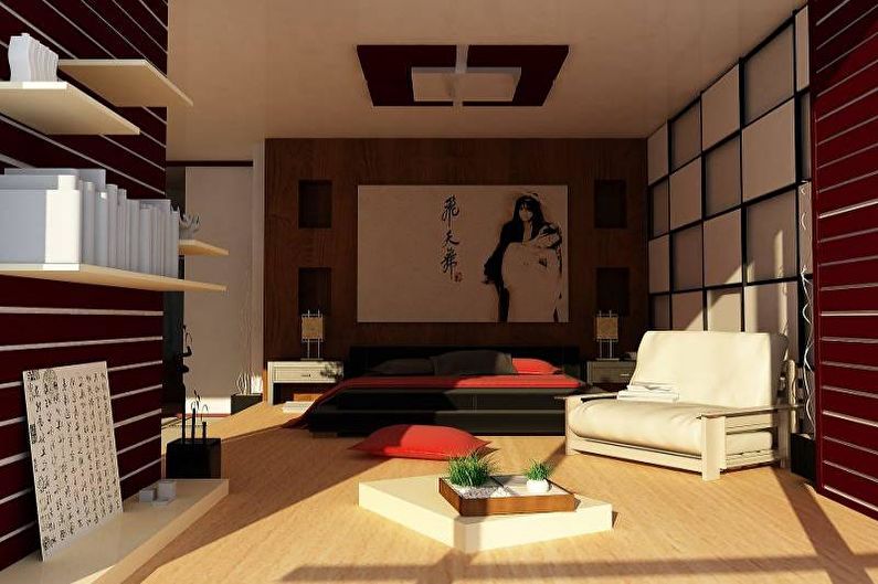 Japanese-Style Bedroom Design - Floor Finish