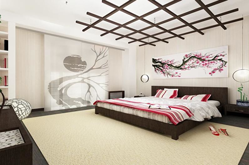 Japanese-Style Bedroom Design - Ceiling Finish
