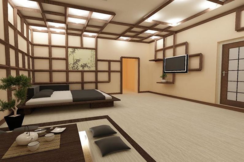 Japanese-Style Bedroom Design - Ceiling Finish