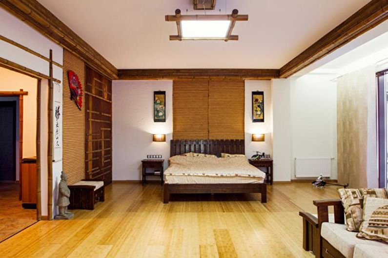 Japanese-Style Bedroom Design - Decor and Lighting