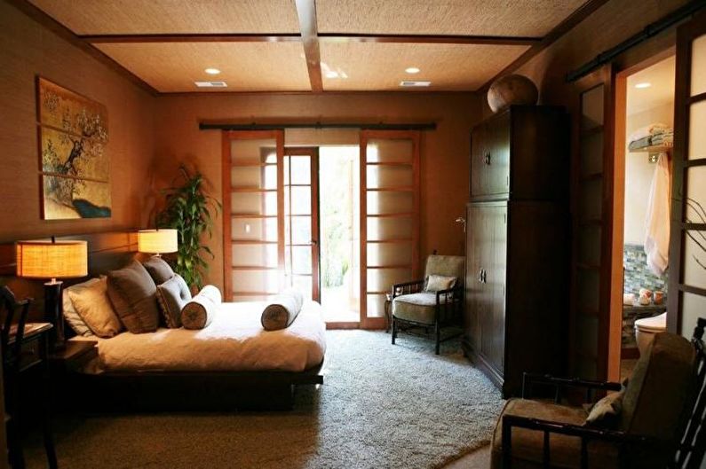 Japanese-style bedroom - interior design photo