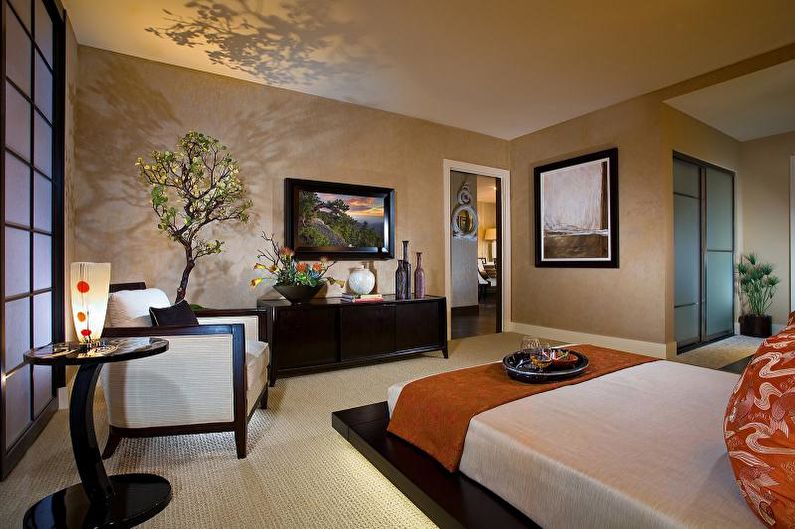 Japanese-style bedroom - interior design photo