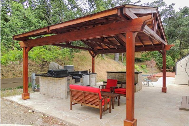 Gazebos with barbecue, stove or barbecue - Types of gazebos