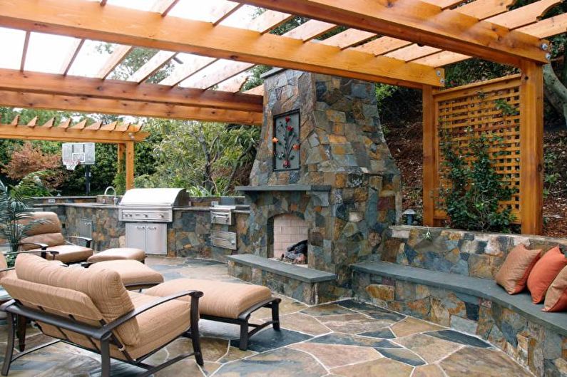 Gazebos with barbecue, stove or barbecue - Types of stoves
