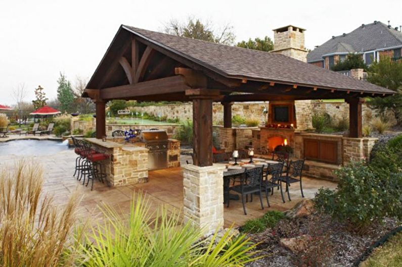 Gazebos with barbecue, stove or barbecue - Preparation for construction