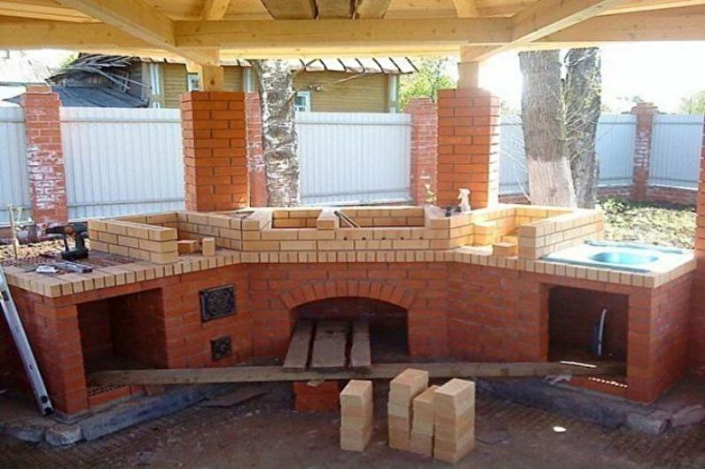 Gazebos with barbecue, stove or barbecue - Construction Steps