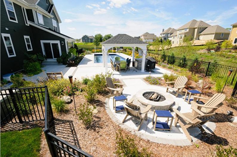 Pergolas with barbecue, stove or barbecue - photo