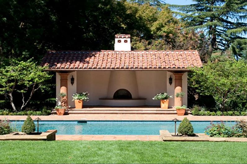 Pergolas with barbecue, stove or barbecue - photo