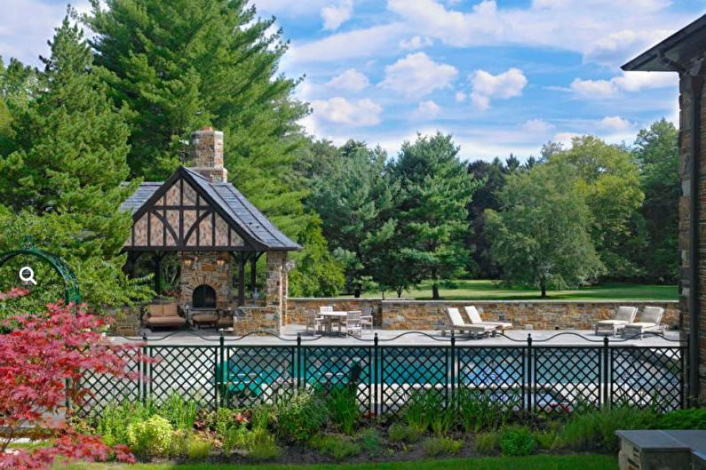 Pergolas with barbecue, stove or barbecue - photo