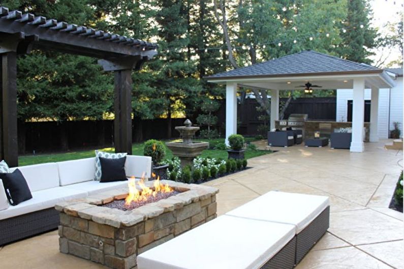 Pergolas with barbecue, stove or barbecue - photo