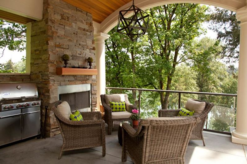 Pergolas with barbecue, stove or barbecue - photo