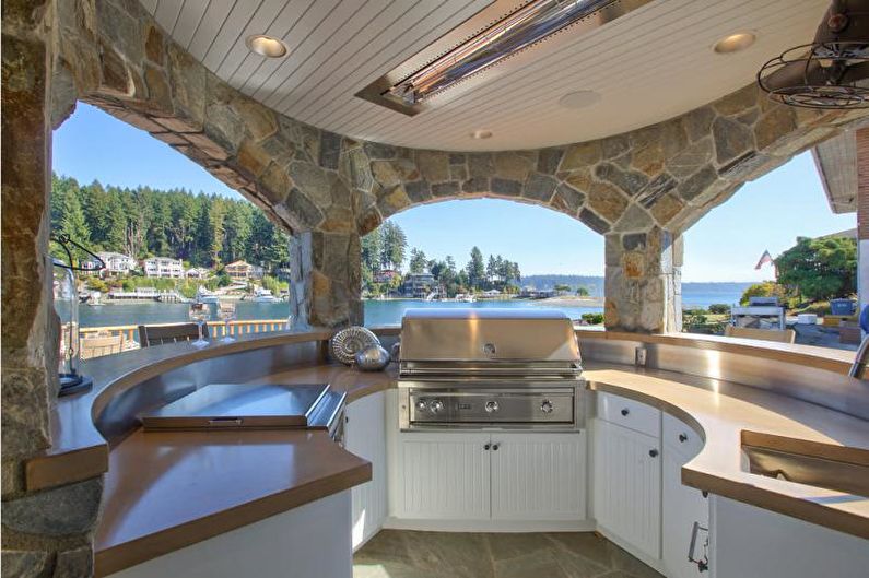 Pergolas with barbecue, stove or barbecue - photo