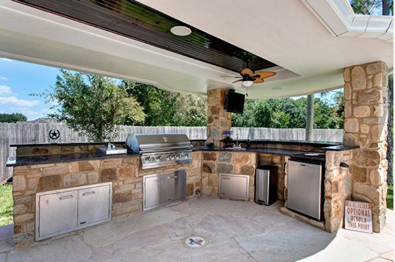 Pergolas with barbecue, stove or barbecue - photo