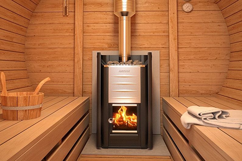 Do-it-yourself bath-barrel assembly steps - Stove, chimney, ventilation