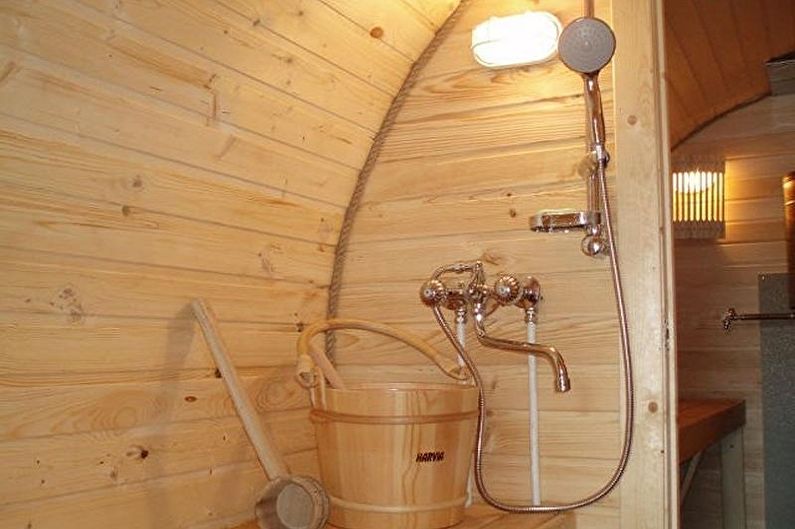 Do-it-yourself bath-barrel assembly steps - Water supply and drain