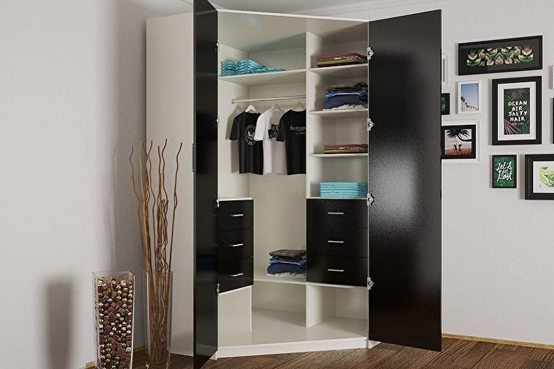 Types of wardrobes - By way of opening