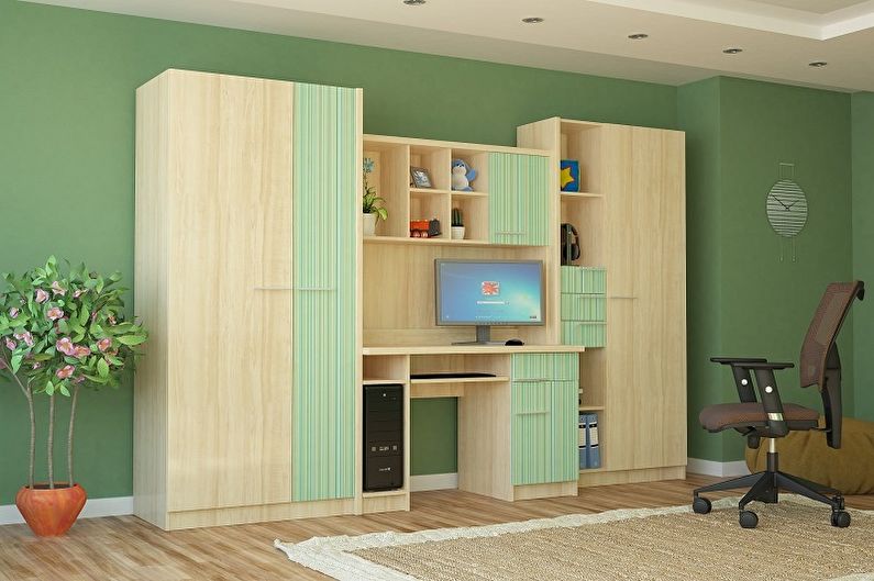 Wardrobe in the interior of a children's room