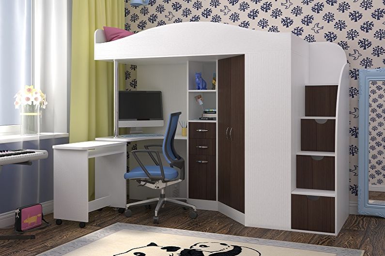 Wardrobe in the interior of a children's room