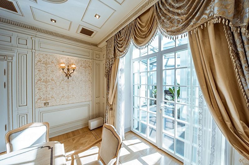 Cornices for curtains - photo