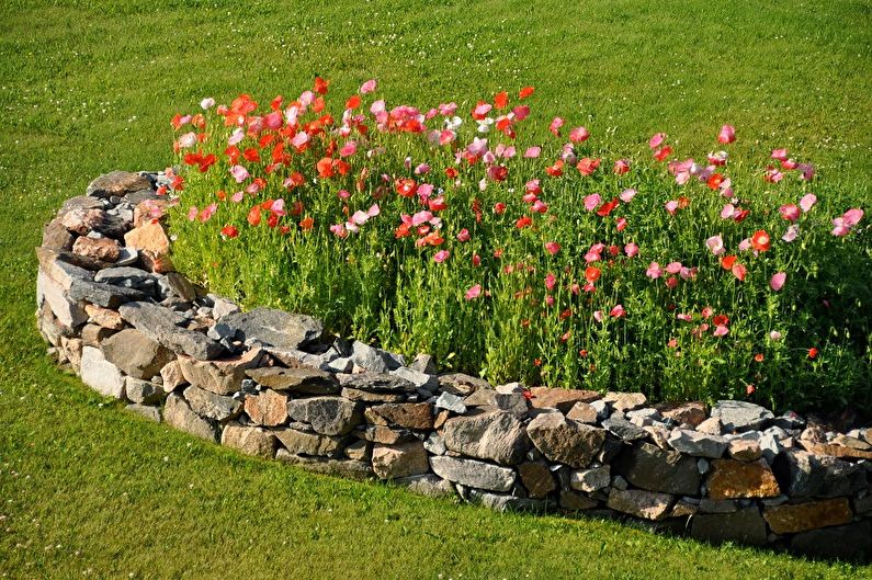Making flower beds with your own hands - Stone