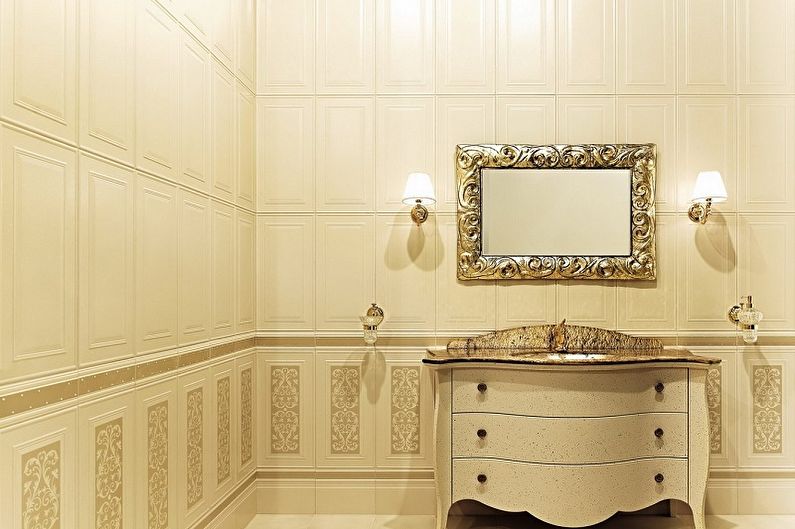 Types of plastic panels for the bathroom - Depending on the size and mounting methods
