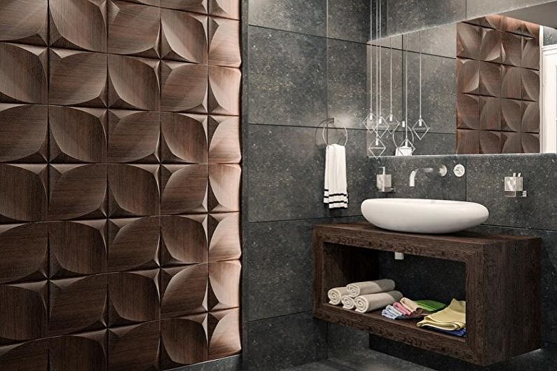 Types of plastic panels for the bathroom - Plastic 3D panels for the bathroom
