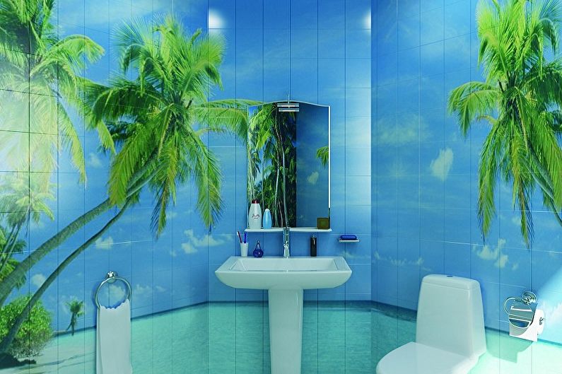 Design Ideas for Plastic Panels for the Bathroom - Wrap with Film and Stickers