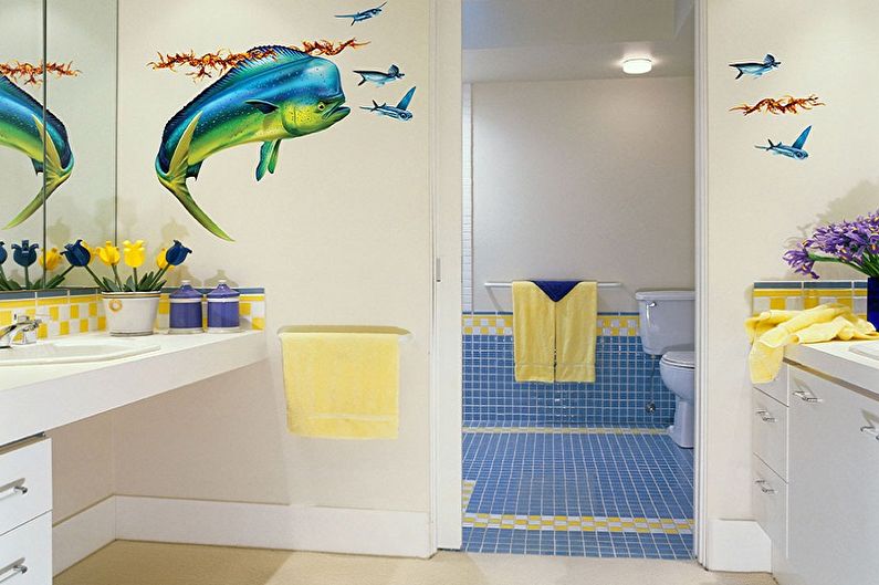 Design Ideas for Plastic Panels for the Bathroom - Wrap with Film and Stickers