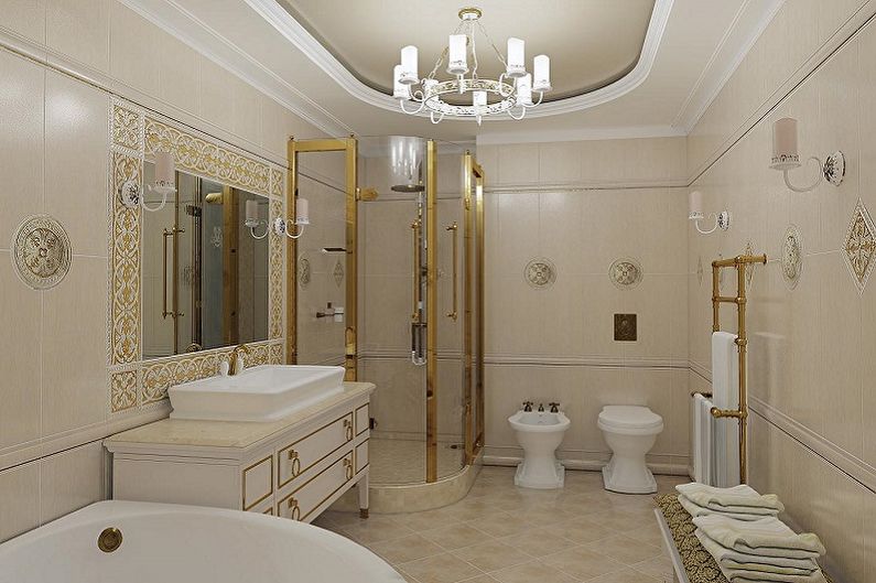 Plastic panels for the bathroom - photo