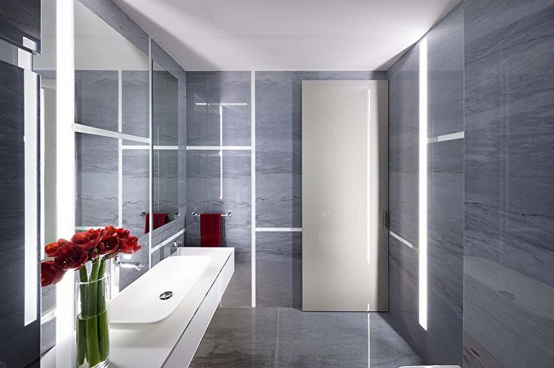 Plastic panels for the bathroom - photo