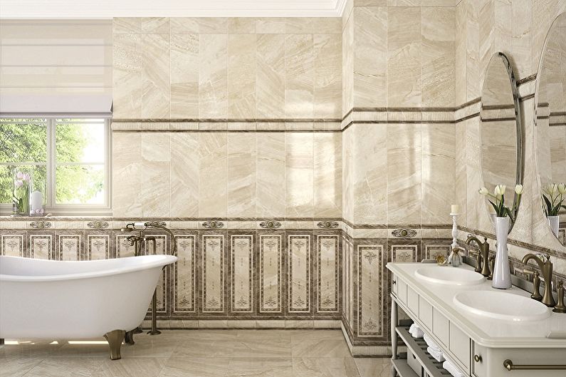 Plastic panels for the bathroom - photo
