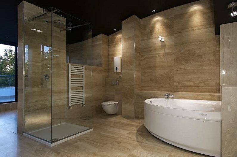 Plastic panels for the bathroom - photo