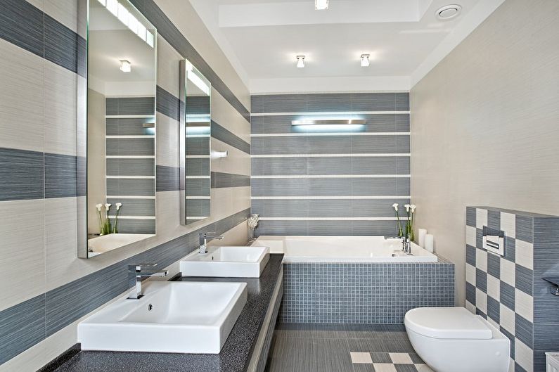 Plastic panels for the bathroom - photo