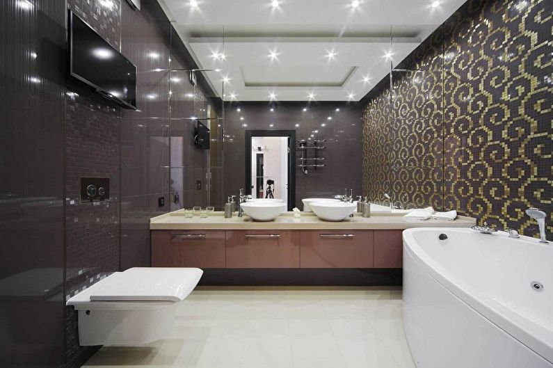 Plastic panels for the bathroom - photo