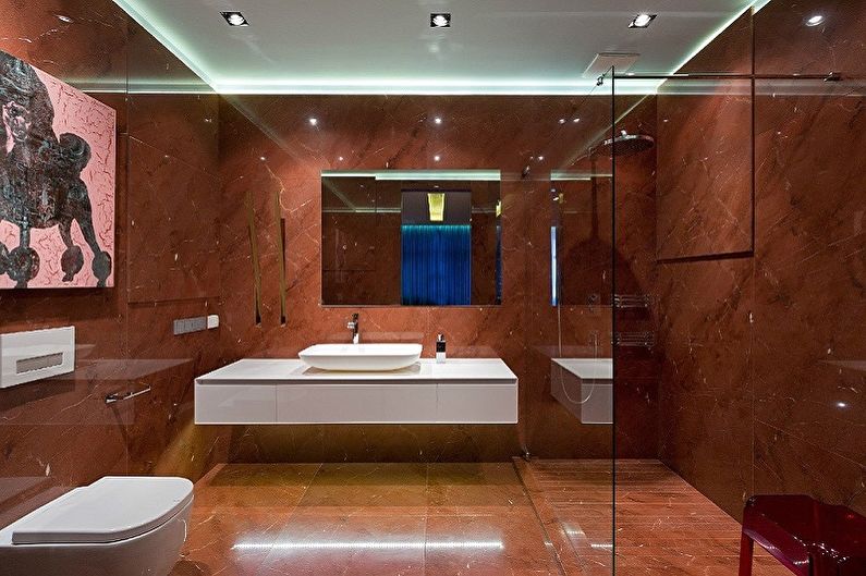 Plastic panels for the bathroom - photo
