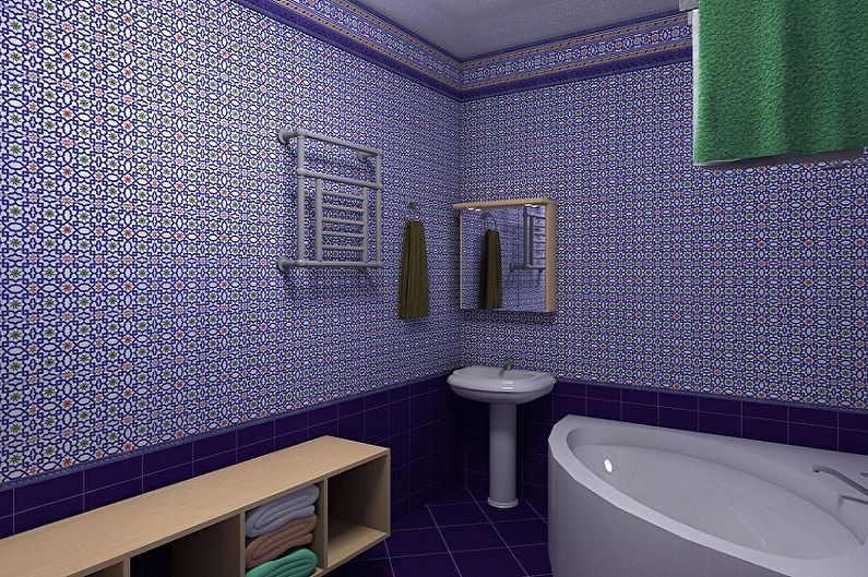 Plastic panels for the bathroom - photo