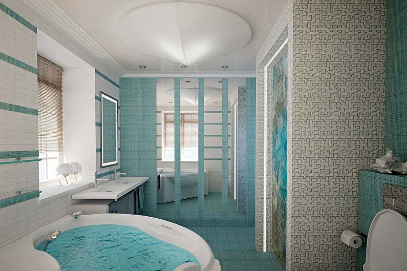 Plastic panels for the bathroom - photo